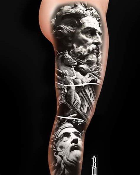 One Of My Favorite Designs Zeus Greek Gods Tattoo Mitology Leg