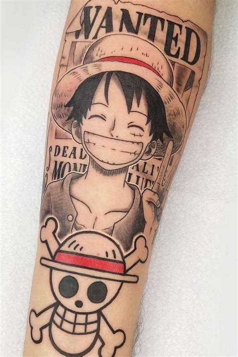 One Piece Luffy Tattoo Anime Tattoo Design Ideas For Men And Women