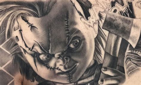 Outline Chucky Tattoo Designs