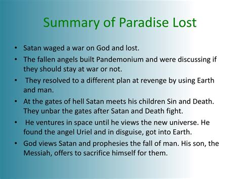 Paradise Lost Summary: Essential Insights Unveiled