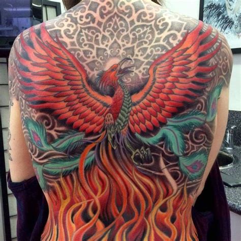 Phoenix Back Piece By Craig Mac At Cairns City Tattoo Phoenix Tattoo