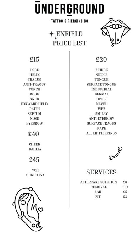 Piercings Underground Tattoos Amp Piercings Enfield En1 Piercings Underground Tattoos Amp Piercings Enfield En1