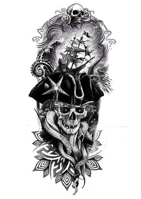 Pirate Skull Pirate Tattoo Tattoo Design Drawings Black Ink Tattoos