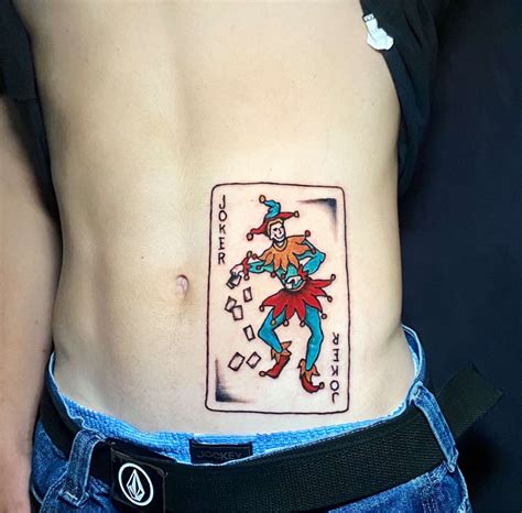Playing Card Joker Tattoo Idea Playing Card Joker Tattoo Idea
