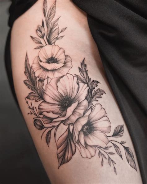 Poppy Flowers Tattoo