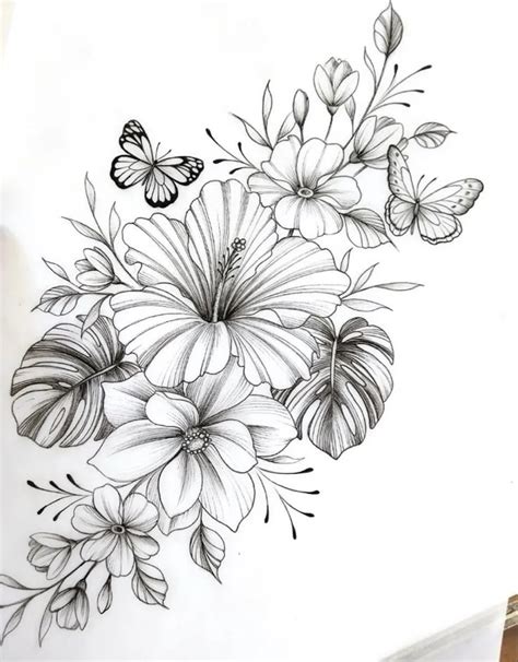 Popular Tattoo Designs Flowers And Butterflies
