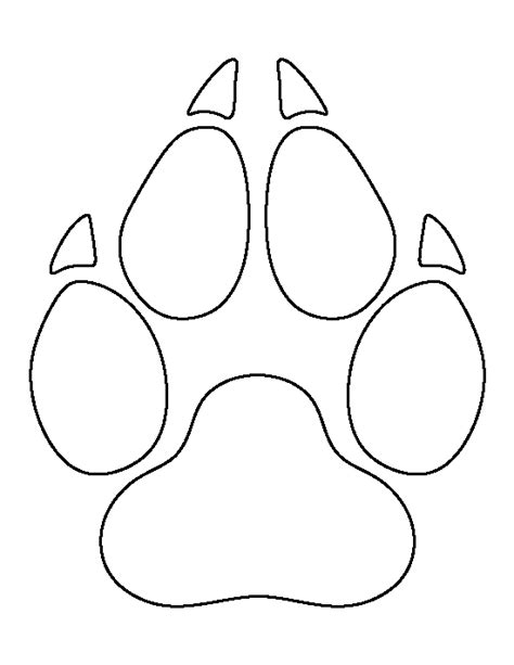 Printable Wolf Paw Print Printable Wolf Paw Print