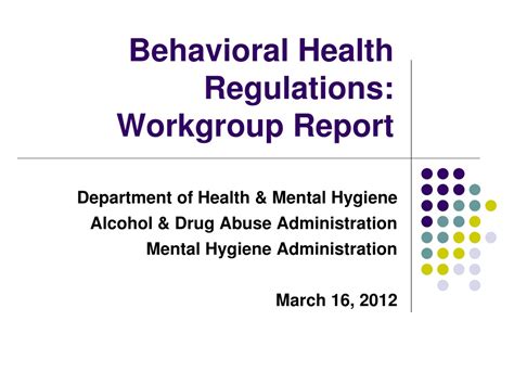 Professional Behavioral Health Regulations