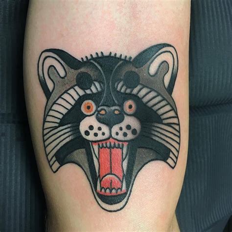 Raccoon Traditional Tattoo