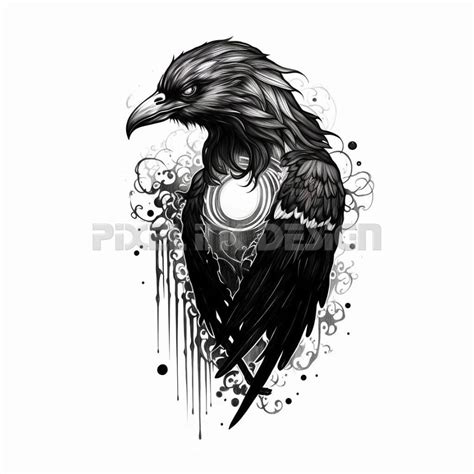 Raven Sketch Tattoo Raven Sketch Tattoo