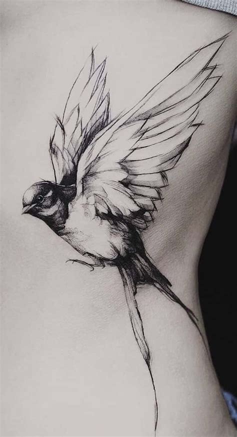 Realistic Flying Bird Tattoo Realistic Flying Bird Tattoo