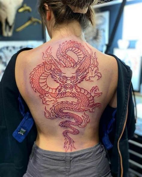 Red Dragon Tattoo Design