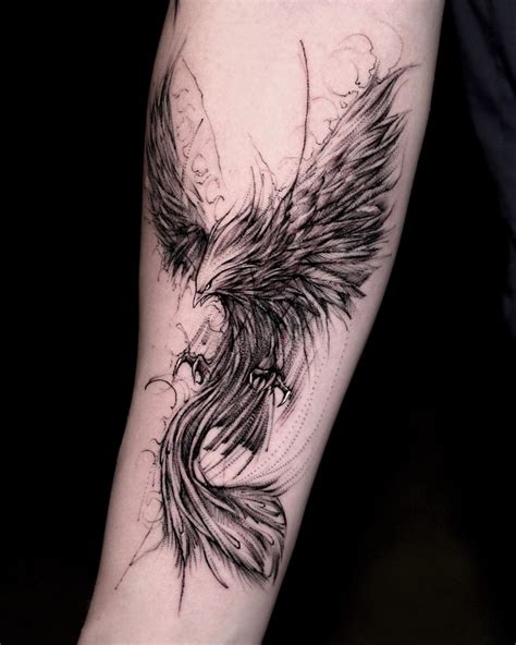 Rising Phoenix Tattoos For Men