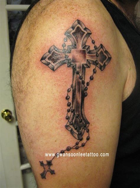 Roman Catholic Cross Rosary Tattoo