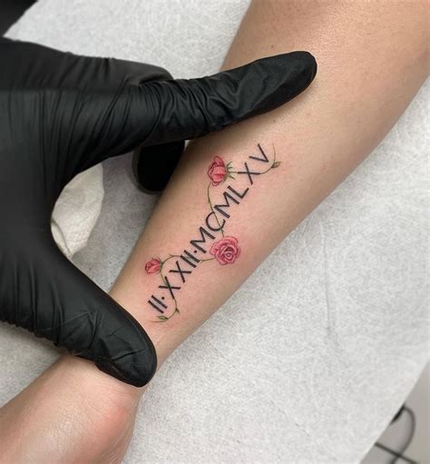 Roman Numeral Birthday Date Roman Numerals Roman Numeral Tattoos