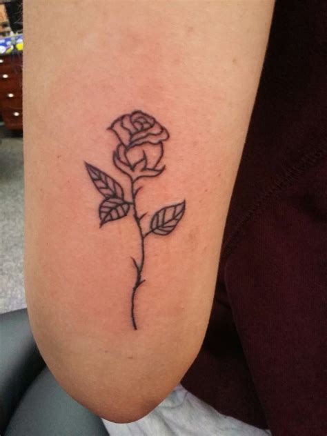 Rose Outline Tattoo