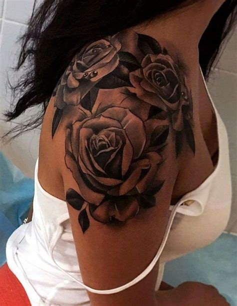 Rose Tattoo On Shoulder