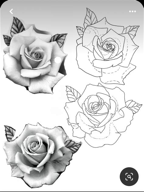 Rose Tattoo Stencil