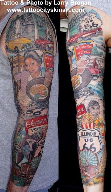 Route 66 The Mother Road By Larry Brogan Tattoonow