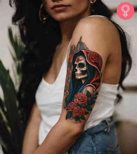 Santa Muerte Tattoo Santa Muerte Temporary Tattoo Death Tattoo Santa Muerte Tattoo Santa Muerte Temporary Tattoo Death Tattoo