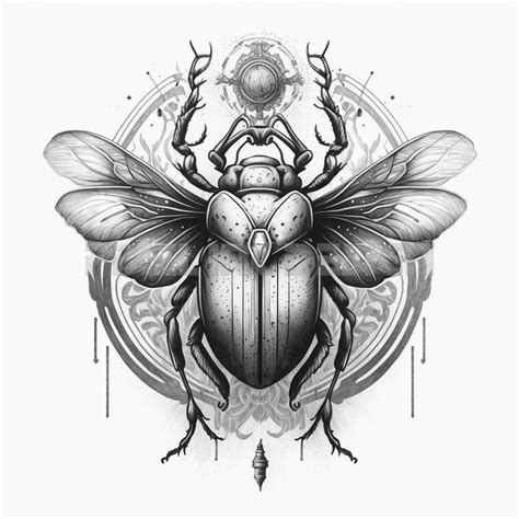 Scarab Beetle Tattoo Design Download High Resolution Digital Art Png