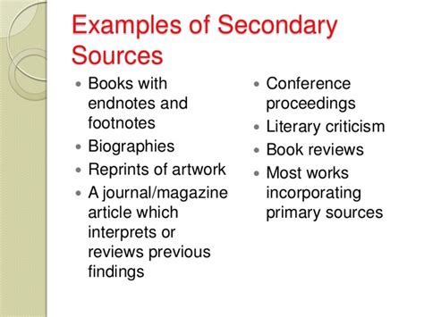Unveiling Secondary Sources Examples: A Comprehensive Guide for Researchers