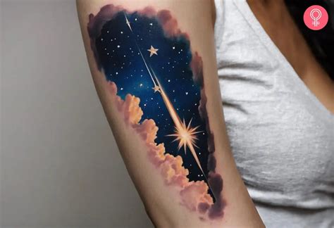 Shooting Star Tattoo Ideas For A Touch Of Cosmic Magic