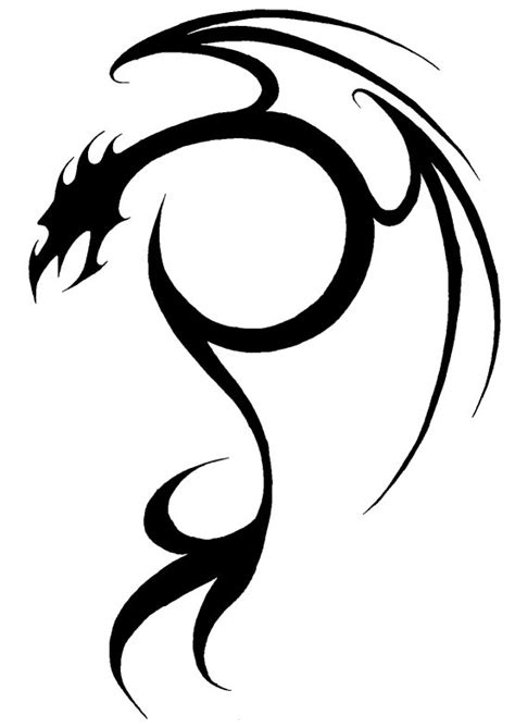 Simple Dragon Tribal Tattoo Simple Dragon Tribal Tattoo