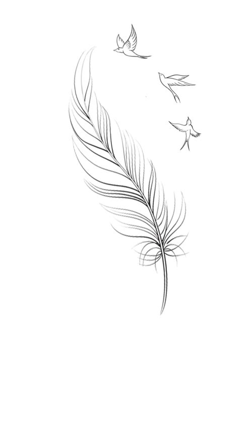 Simple Feather Tattoo Outline Watercolor Tattoo Design Simple Feather Tattoo Outline Watercolor Tattoo Design