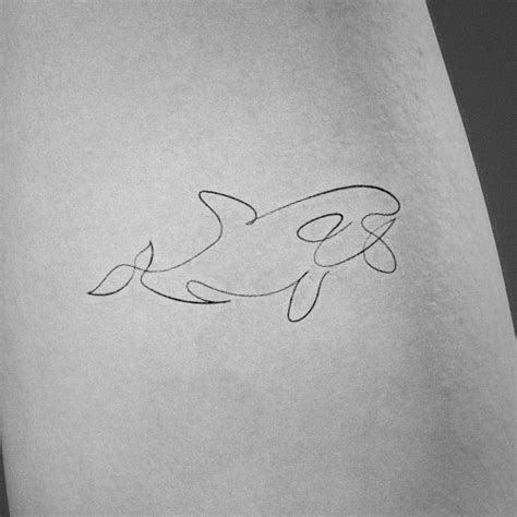 Simple Whale Tattoo Design Inku Paw