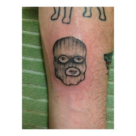 Ski Mask Tattoo Located On The Inner Forearm Ski Mask Tattoo Located On The Inner Forearm