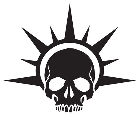 Skull Tattoo Design With Spikes