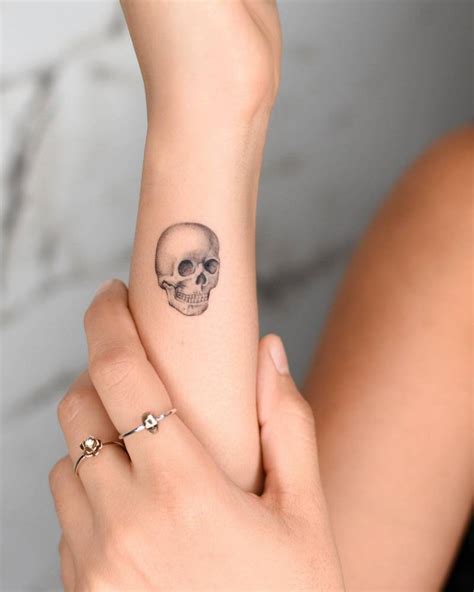 Skull Wrist Tattoo For Girls