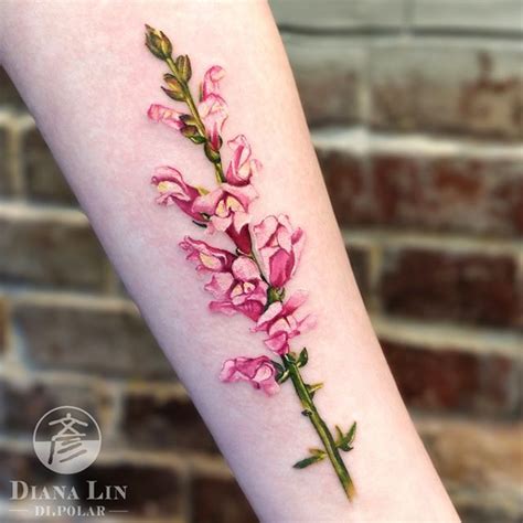 Snapdragon Flower Tattoo