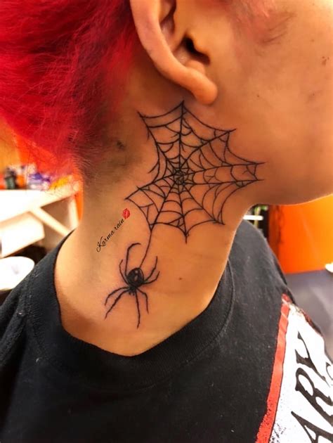 Spider Neck Tattoo Spider Neck Tattoo
