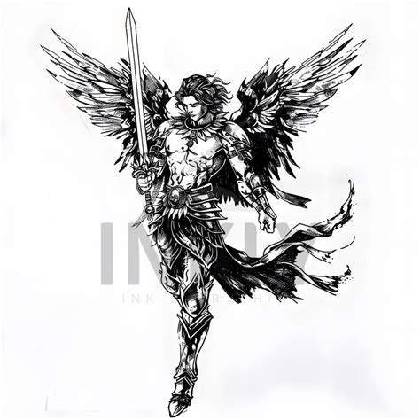 St Archangel Michael Tattoo Design Transparent Background Download Detailed High Resolution Image Png File And Jpg File St Archangel Michael Tattoo Design Transparent Background Download Detailed High Resolution Image Png File And Jpg File
