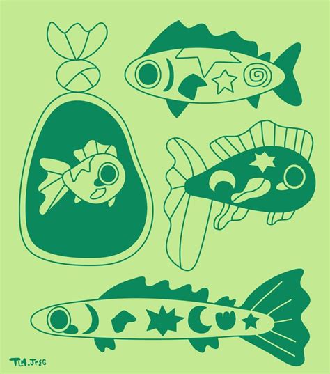 Stars And Moon Fish Tattoo Designs Fish Illustration Fish Art Cute