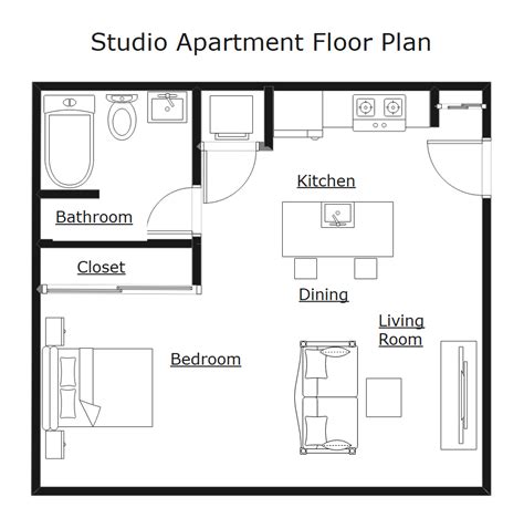 Studio Apartment Floor Plan Ideas to Maximize Space Efficiently