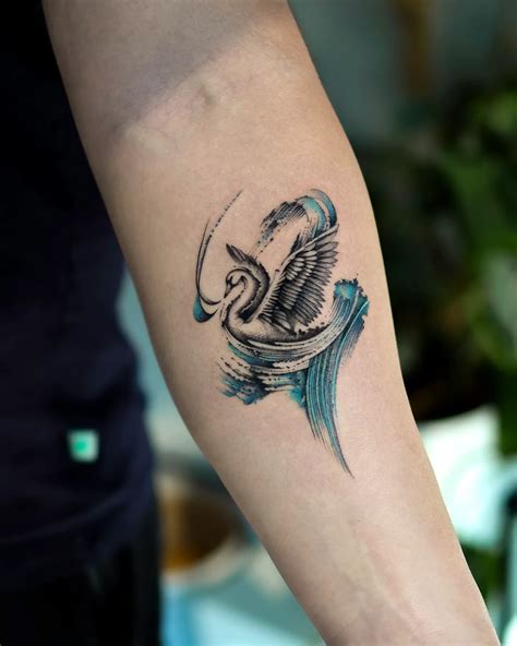Swan Hand Tattoos
