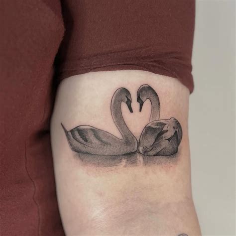 Swan Heart Tattoo