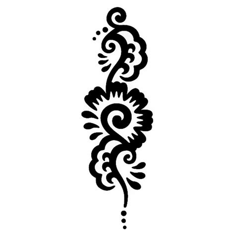 Swirl Tattoo Design Henna Stencils
