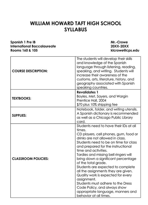 Master Your Course: Free Downloadable Syllabus Template
