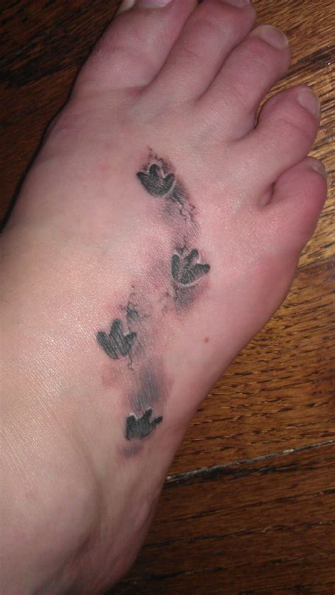 T Rex Footprints By David Allen Pioneer Studios Chicago R Tattoos