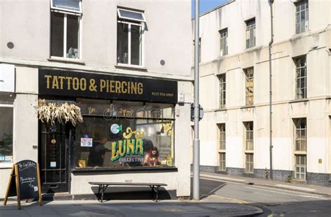 Tattoo And Piercing Shop In Nottingham Editorial Stock Image Image