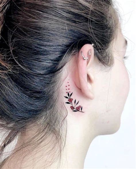 Tattoo Behind Ear Meaning 28 Behind The Ear Tattoos That Are Low Key