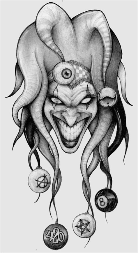 Tattoo Designs Evil Clown