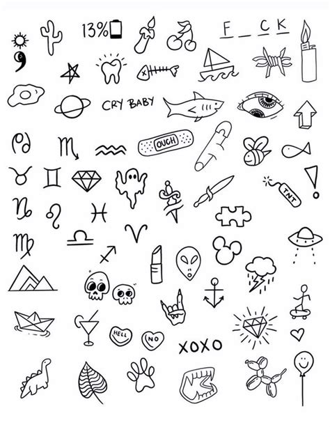 Tattoo Drawing Ideas Simple Drawing Ideas Easy Cartoon Tattoos