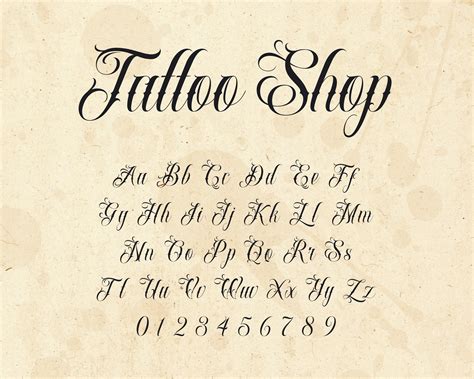 Tattoo Letters Etsy