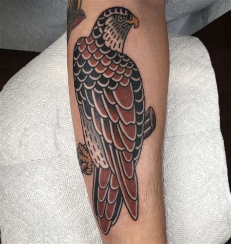 Tattoo Of The Week Red Tailed Hawk Independent Tattoo Dela Where