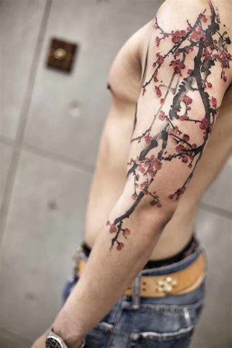 Tattoos Chinese Beijjng Instagram Chenjie Newtattoo Cherry Blossom